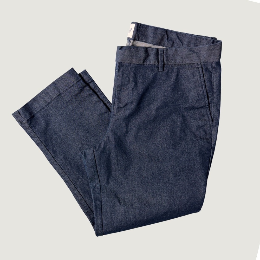 GAP Women's Slimโ City Crop Trouser 14 Career Blue Denim Look Trousers Business